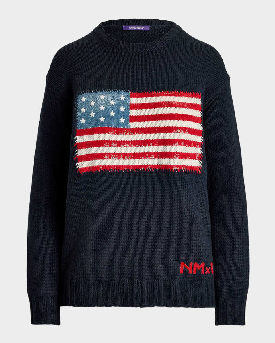 NM x RL Sequin Flag Cashmere Sweat